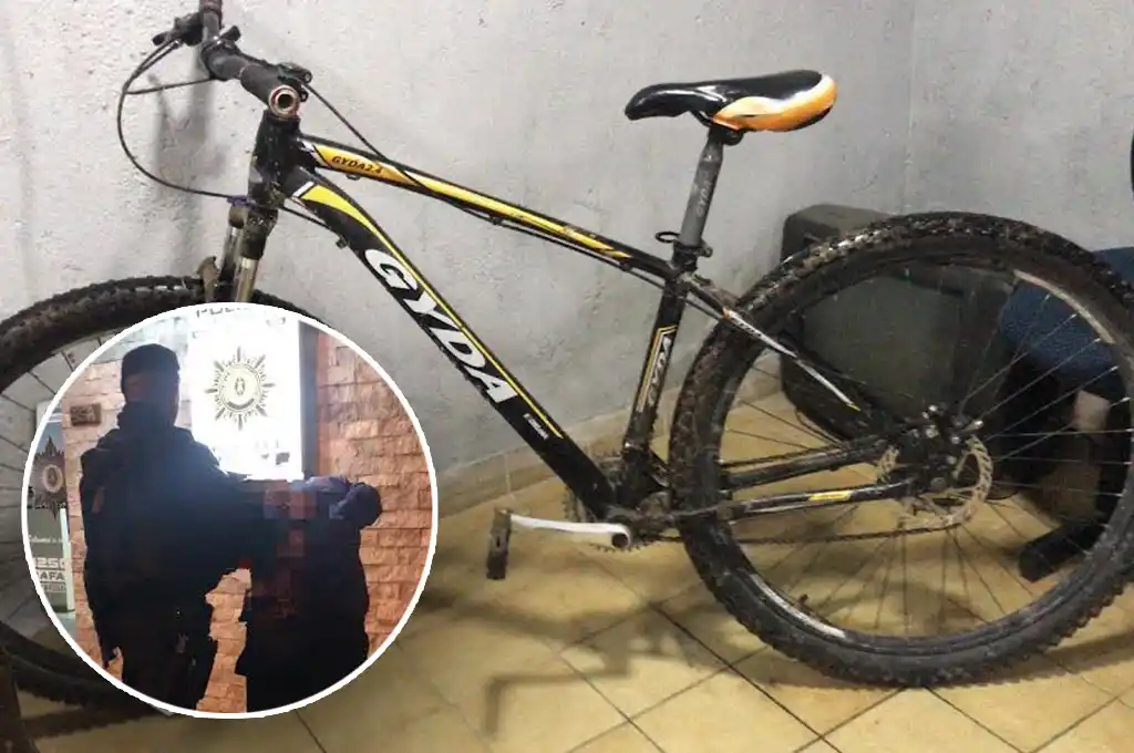 Lo sorprendieron paseando en una bici robada desde un establecimiento educativo