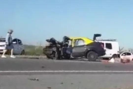 San Clemente: choque múltiple en la Ruta 11 deja un muerto y tres heridos