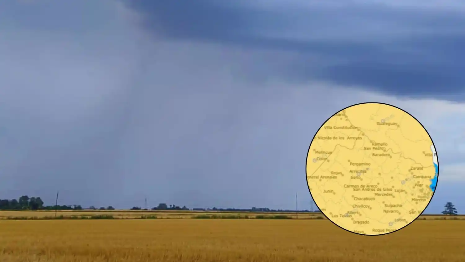 Para la tarde de este jueves se esperan tormentas de variada intensidad (Foto: Red Colaborativa de Lluvias INTA San Pedro).