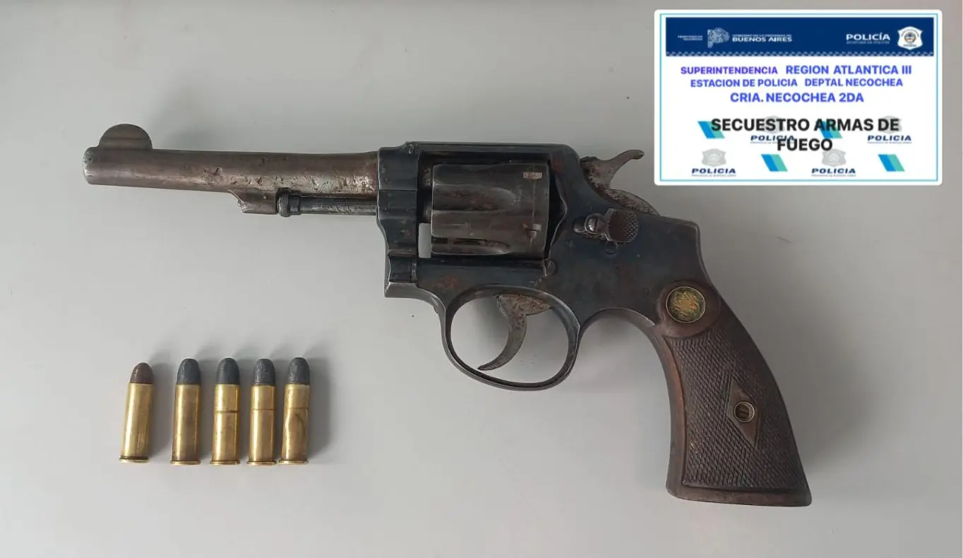 El arma secuestrada