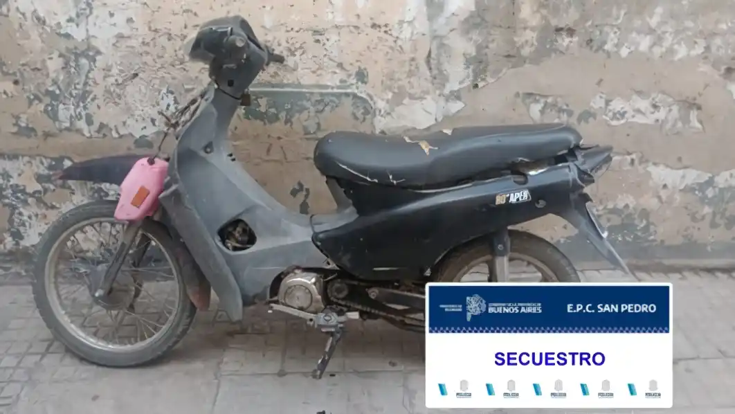 La motocicleta había sido robada en el Paseo Público.