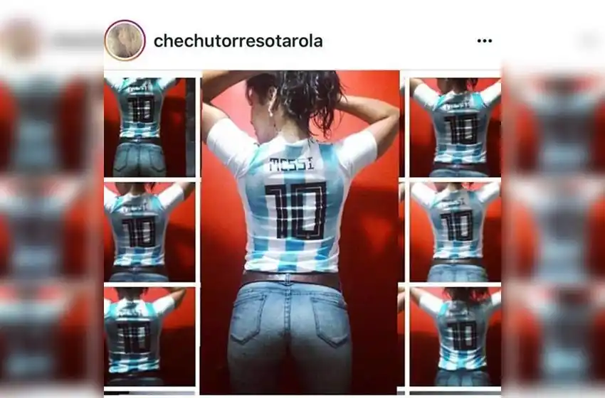 Diputada posó de espaldas con una camiseta de Messi y se desató la polémica