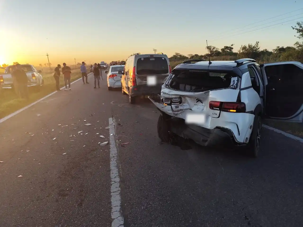 El choque en cadena ocurrió en el kilómetro 147.