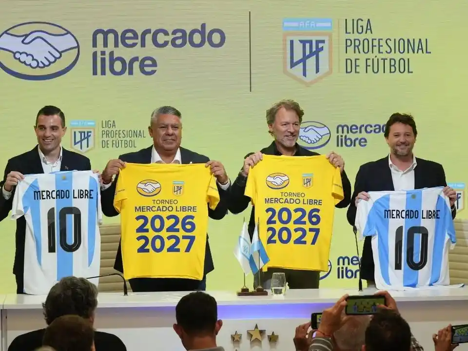 Galperín-AFA: Mercado Libre será el nuevo sponsor de la Liga Profesional en el 2026 y 2027