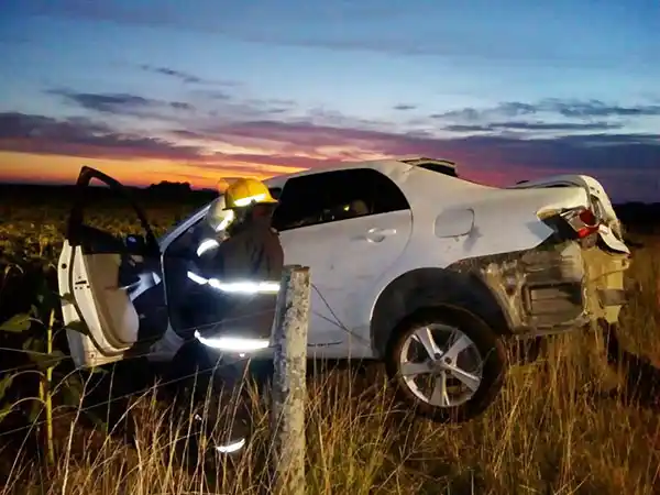 Un hombre de Claraz sufrió heridas en un  accidente en la ruta 86