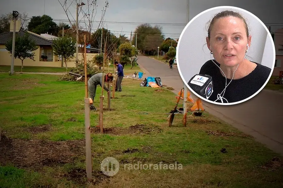 Gran trabajo de arbolado en el barrio Villa Rosas: “Es fundamental para combatir el calor en la ciudad"