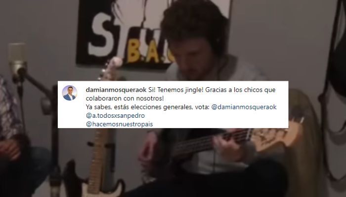 En campaña: Damián Mosquera de música ligera