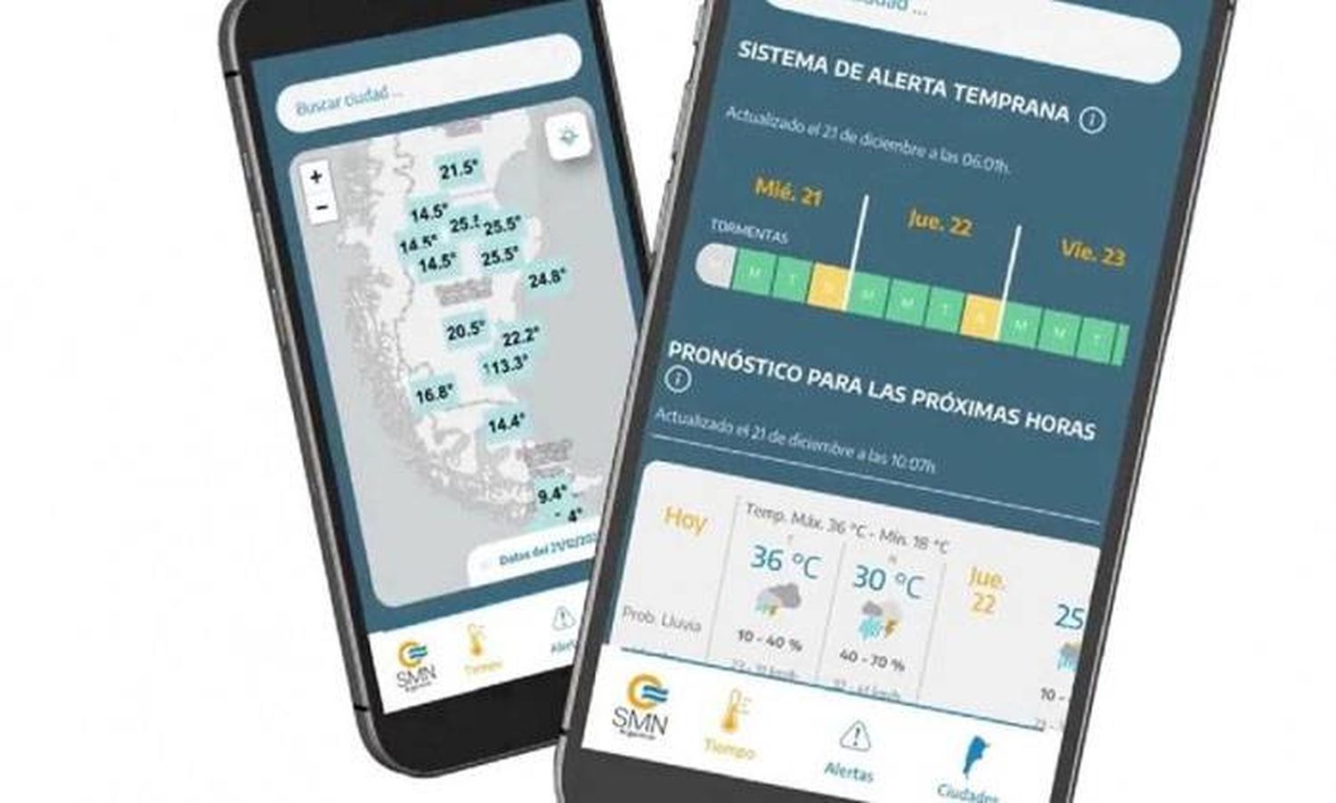 Ya está disponible la app oficial  del Servicio Meteorológico Nacional