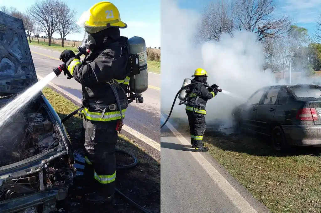 incendio auto Zenón Pereyra