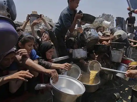 La hambruna en Gaza fue eje de un reclamo en Ciudad del Cabo.