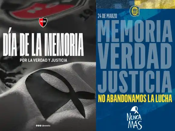 Rosario Central y Newell´s reivindicaron en sus redes sociales el Día de la Memoria