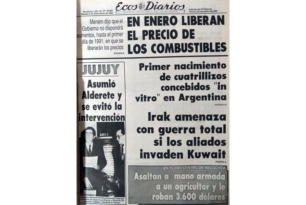 Sábado 3 de noviembre de 1990