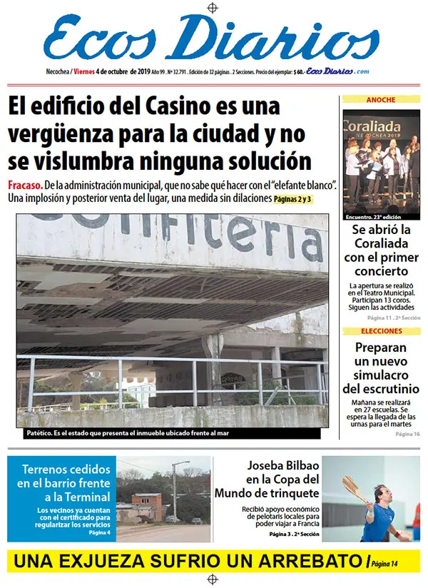 Tapa del 4 de octubre de 2019
