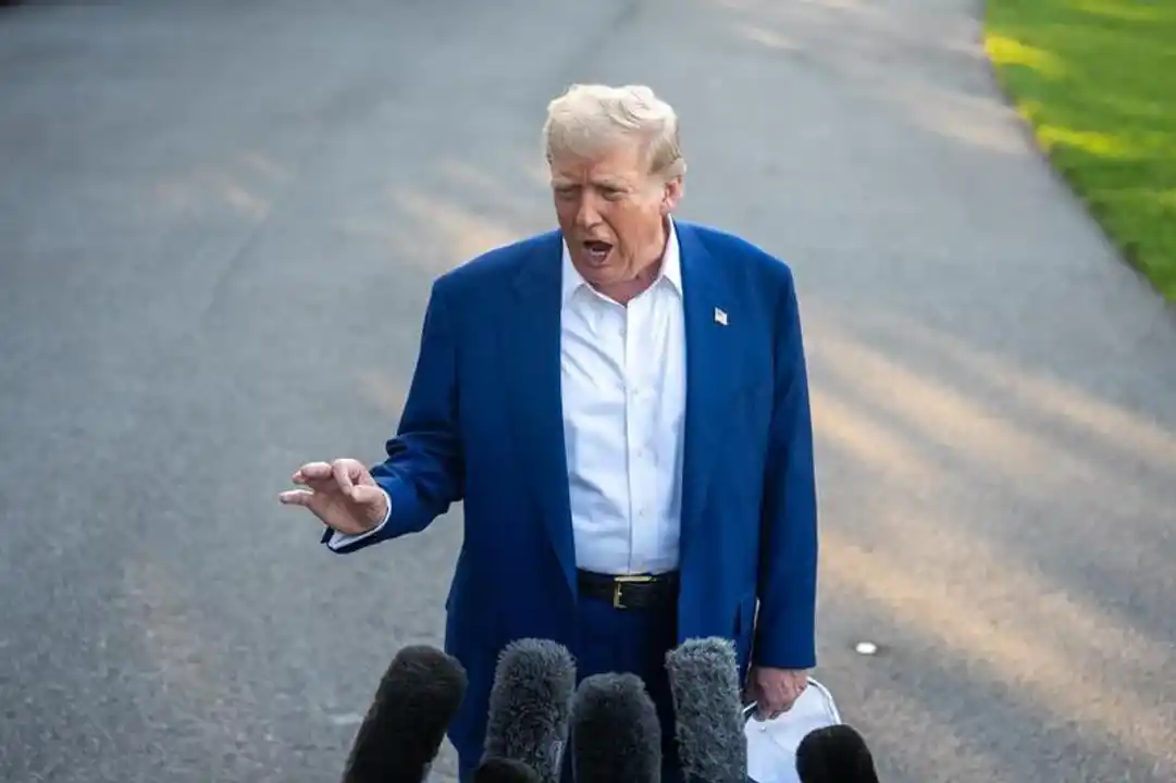 Donald Trump, en conferencia de prensa. Fotografía: Agencia Noticias Argentinas/Xinhua