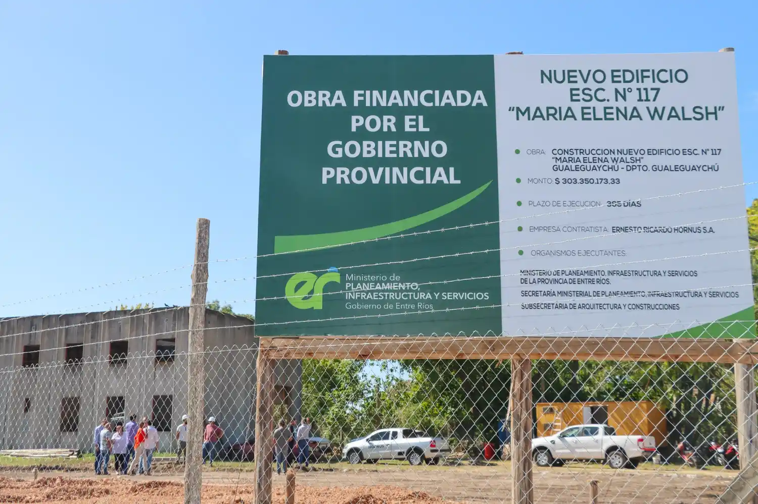 Comenzaron las obras de la construcción del nuevo edificio de la Escuela María Elena Walsh