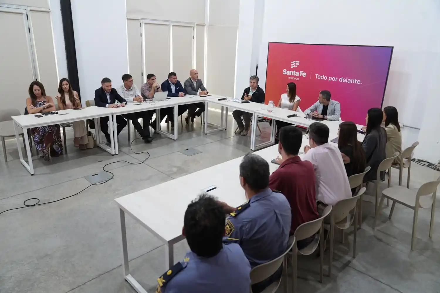 El ministro de Seguridad encabezó la rueda de prensa.