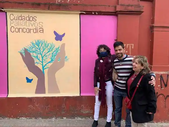 Inauguraron un mural por el Día  Mundial de los cuidados paliativos