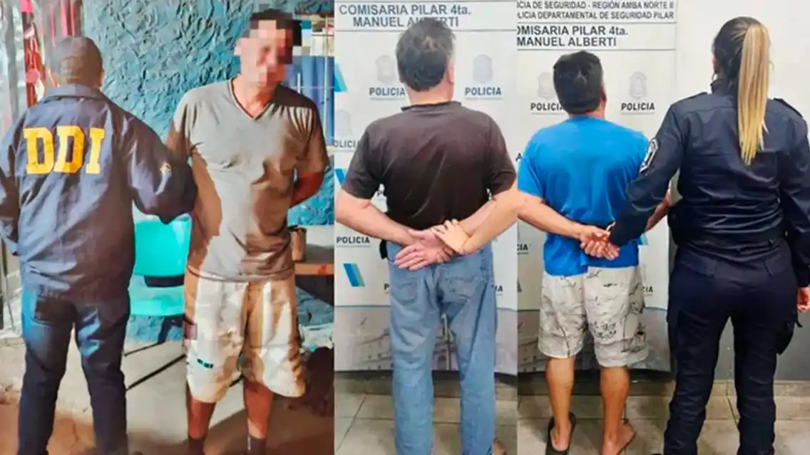 Los tres sospechosos fueron detenidos en distintos allanamientos.