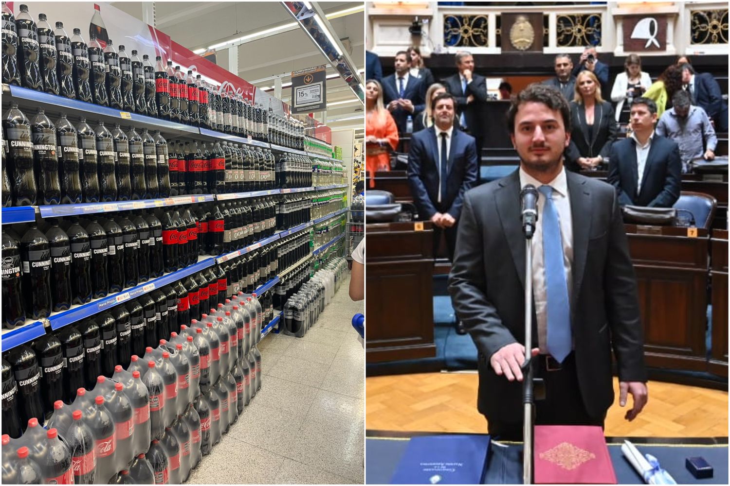 Con la Coca Cola a $2.200, un diputado libertario salió a defender la Cunnington y en las redes lo tildaron de populista