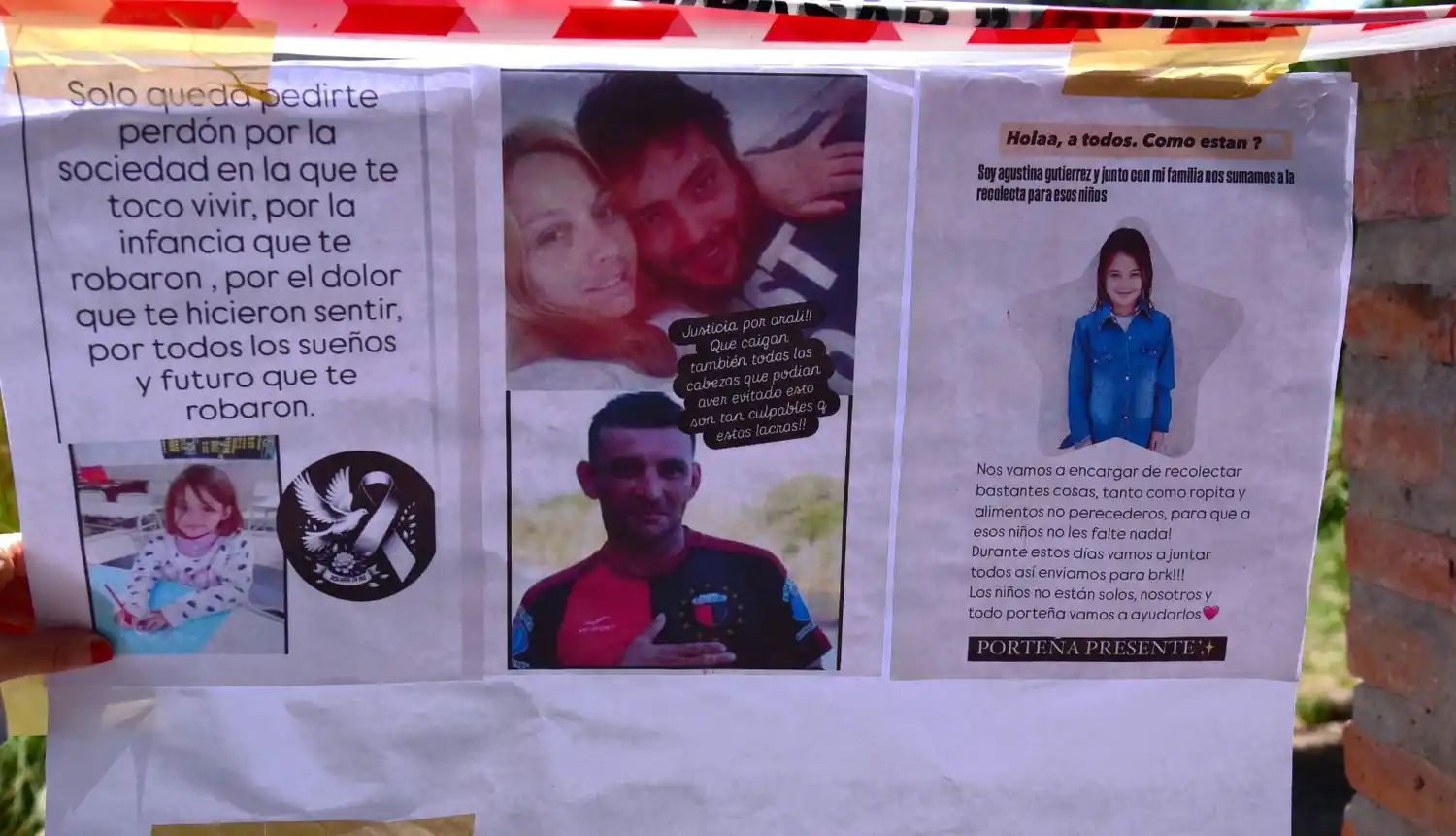 La comunidad de Brinkmann pide justicia por Aralí Vivas.