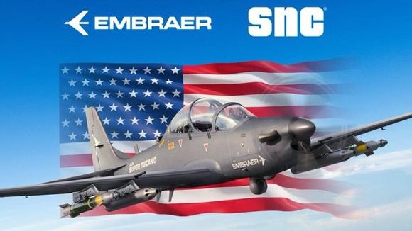 Embraer y SNC venden un A-29 Super Tucano para entrenamiento previo a un contrato FMS mayor a cliente no identificado