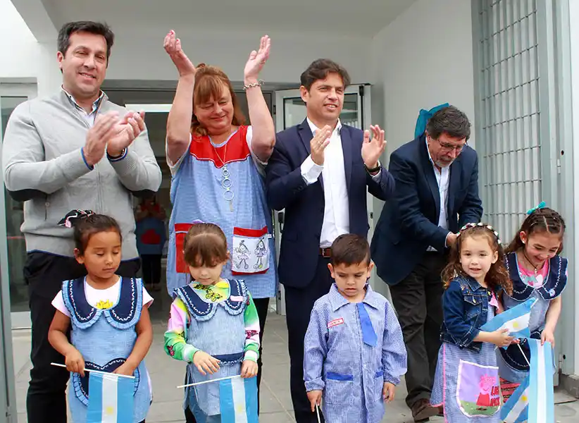Kicillof inauguró el Jardín 908 y defendió la escuela pública