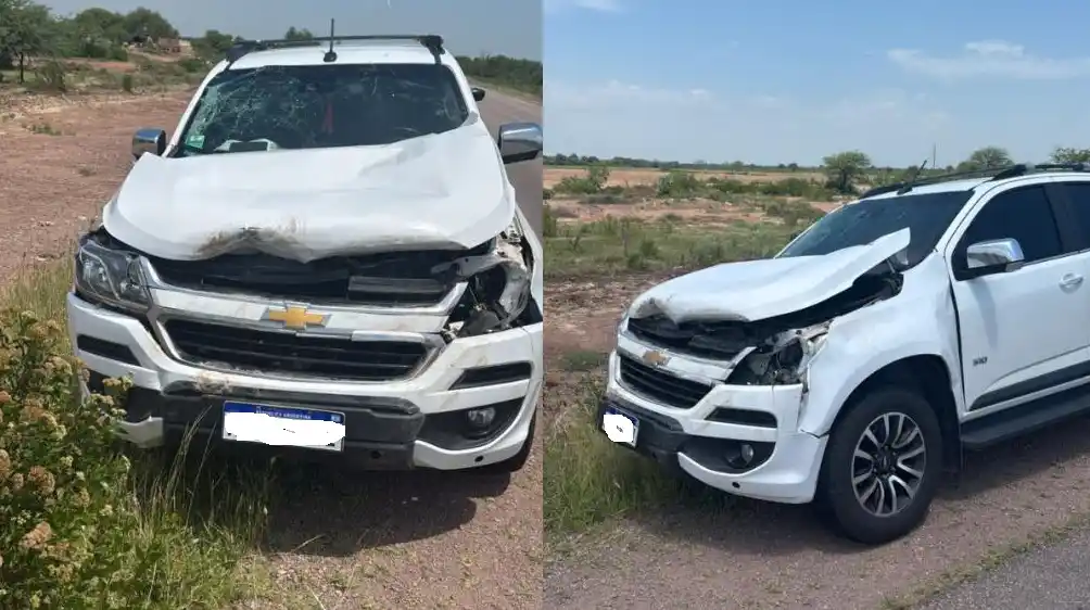 un conductor de TOSTADO chocó contra dos burros y se salvó de milagro