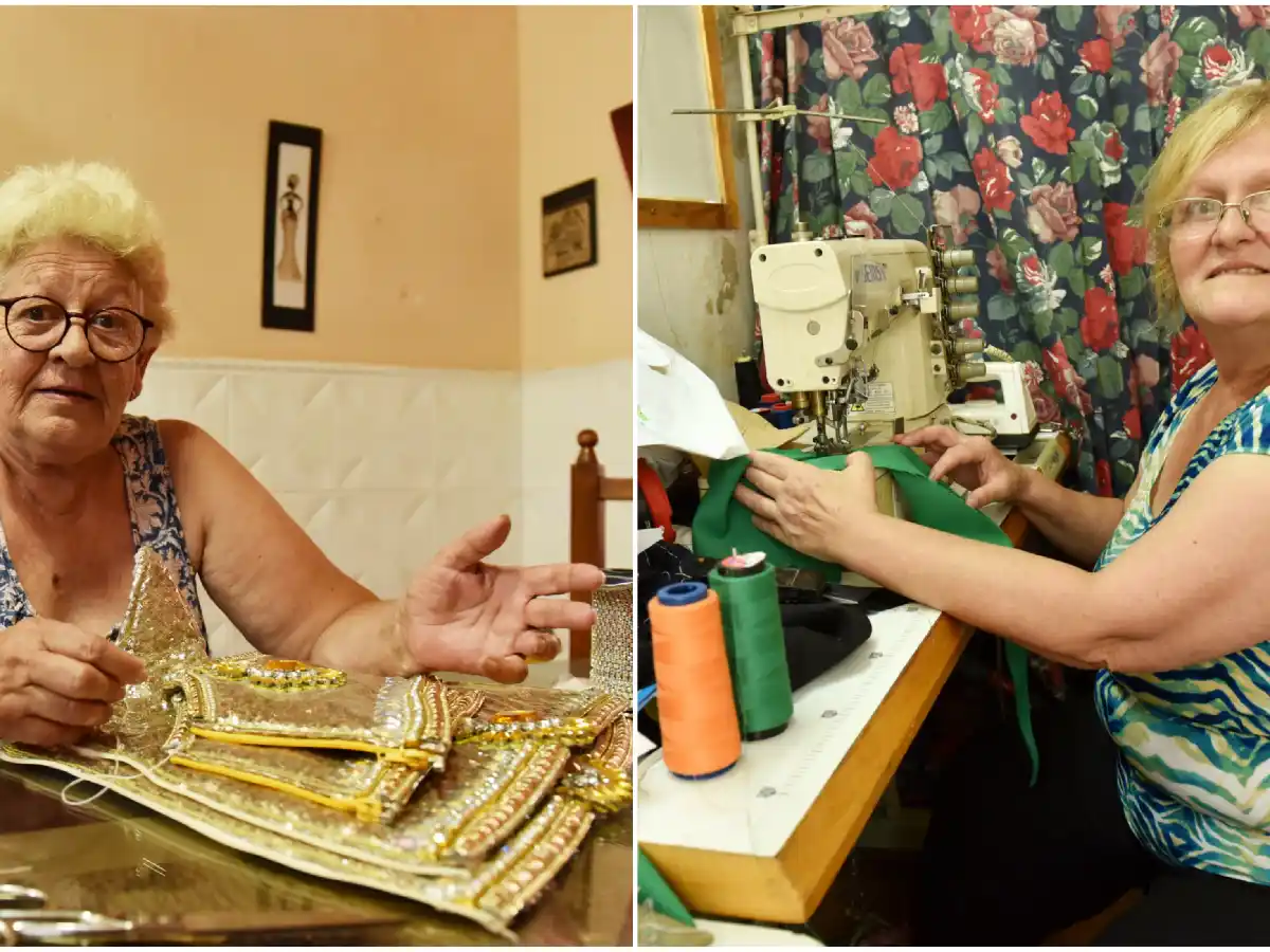 Rita y Alicia: las "súper"  modistas del carnaval 