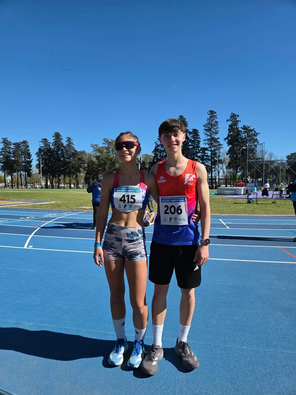 Milagros Kuriger y Francisco Fregona, brillaron en el Argentino U18 en Venado Tuerto . Foto: Redes