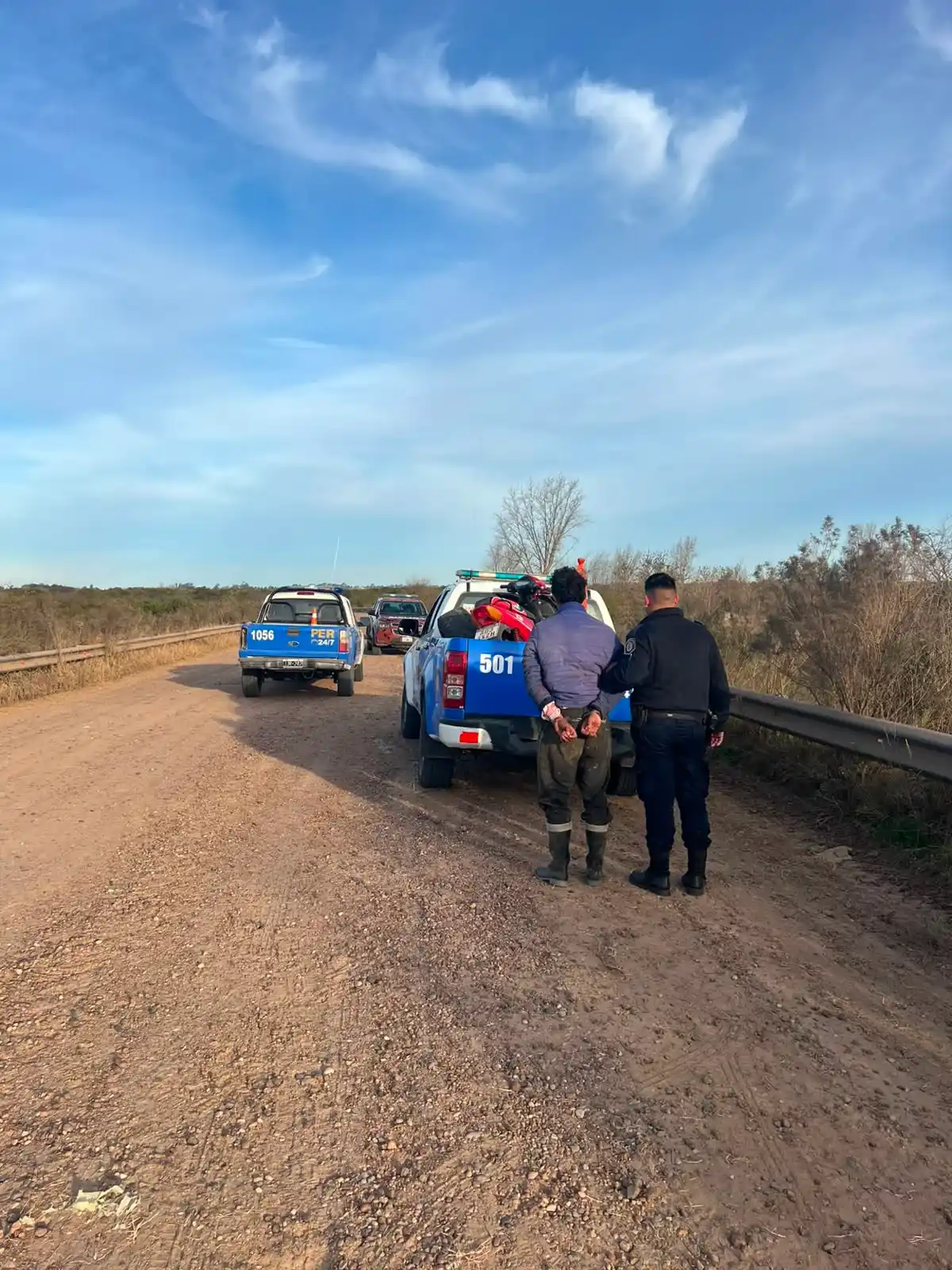 Un joven de 16 y otro de 24 años robaron una moto en un establecimiento rural cerca de la Planta Asfáltica