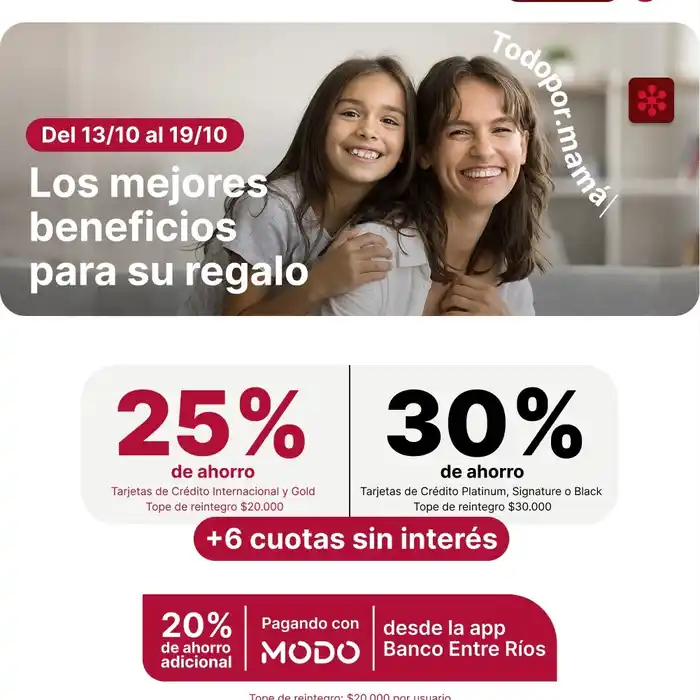 Día de la Madre: cómo aprovechar hasta 50% de ahorro y cuotas sin interés esta semana