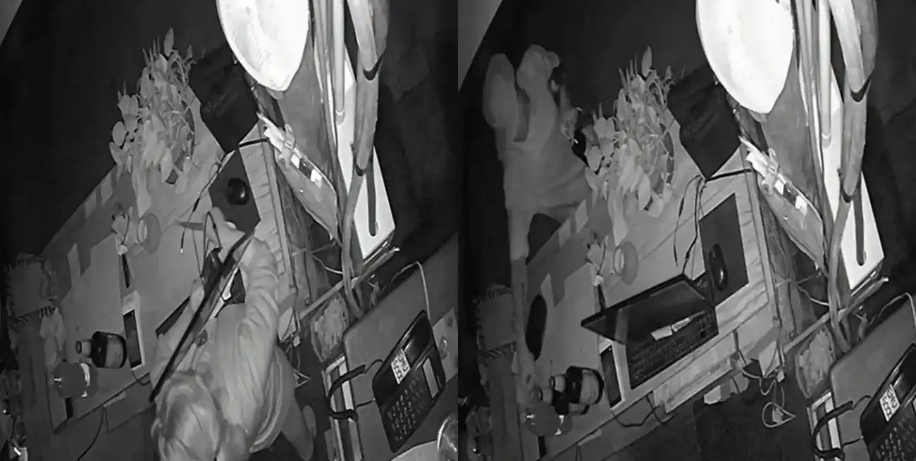 Toda la secuencia del hecho quedó registrado por las cámaras de seguridad