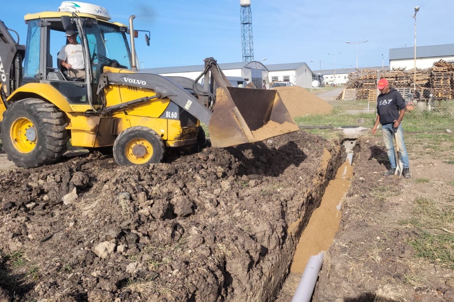 La planta de tratamiento de líquidos cloacales de El Potrero alcanza un 74 por ciento de ejecución