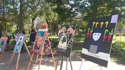 Crespo fue escenario de una intervención juvenil contra la violencia de género