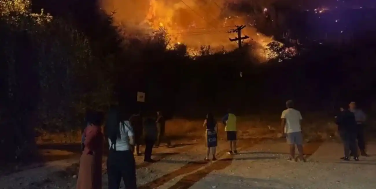 Un incendio forestal de gran magnitud se desató en la noche del domingo en la zona