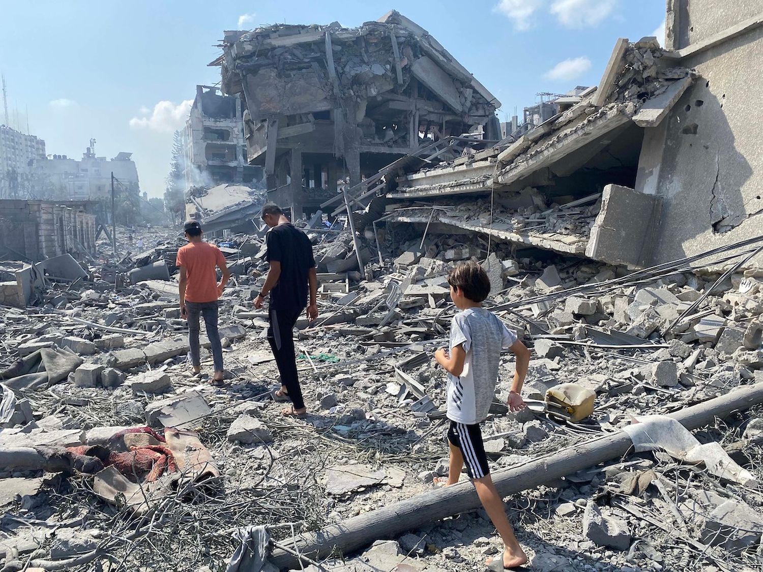 Guerra. Daños en Gaza tras un bombardeo israelí. Wikimedia