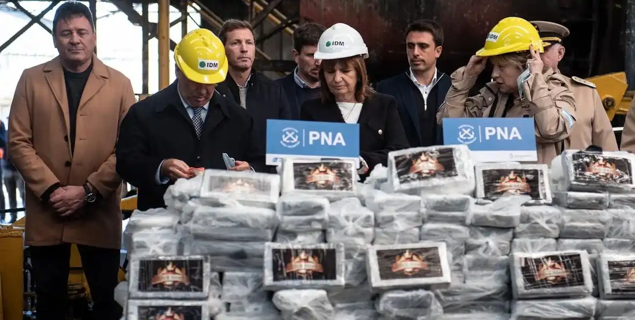 Bullrich destruyó media tonelada de cocaína en San Lorenzo. Créditos: Prensa Ministerio de Seguridad.
