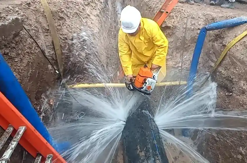 Agua : etapa final de la obra que servirá al refuerzo del servicio en zona norte