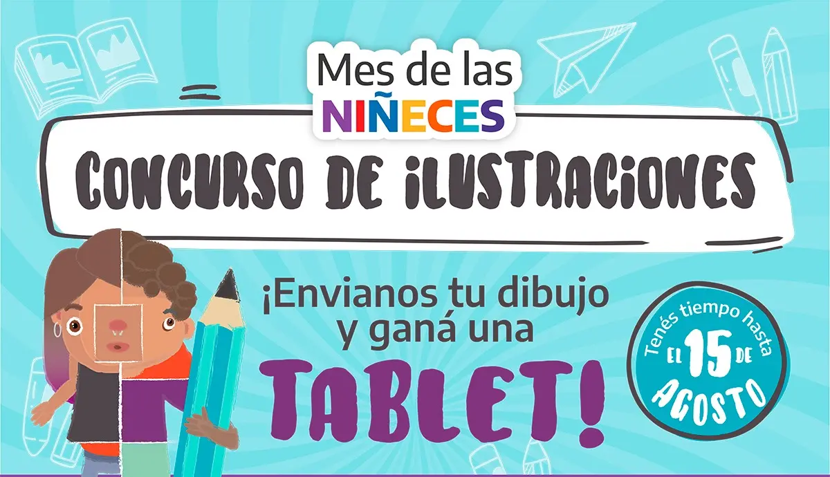 Concurso de dibujo que tiene una tablet como premio
