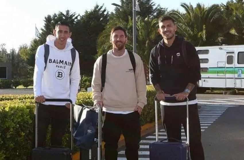 Llegaron los parisinos: Messi, Di María y Paredes se sumaron a la Selección Argentina