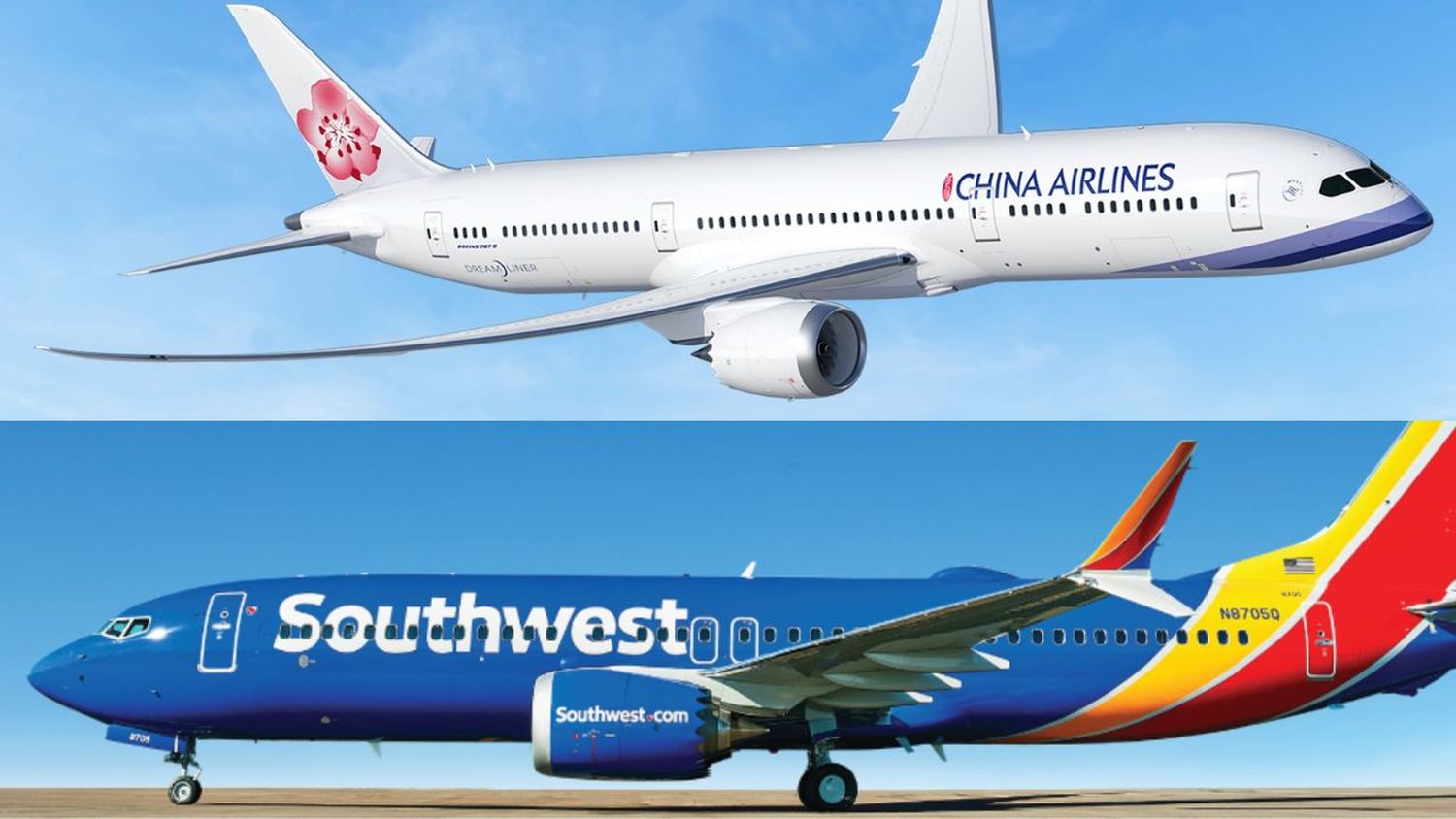 Southwest Airlines mira a Asia: pacto interlínea con China Airlines desde California