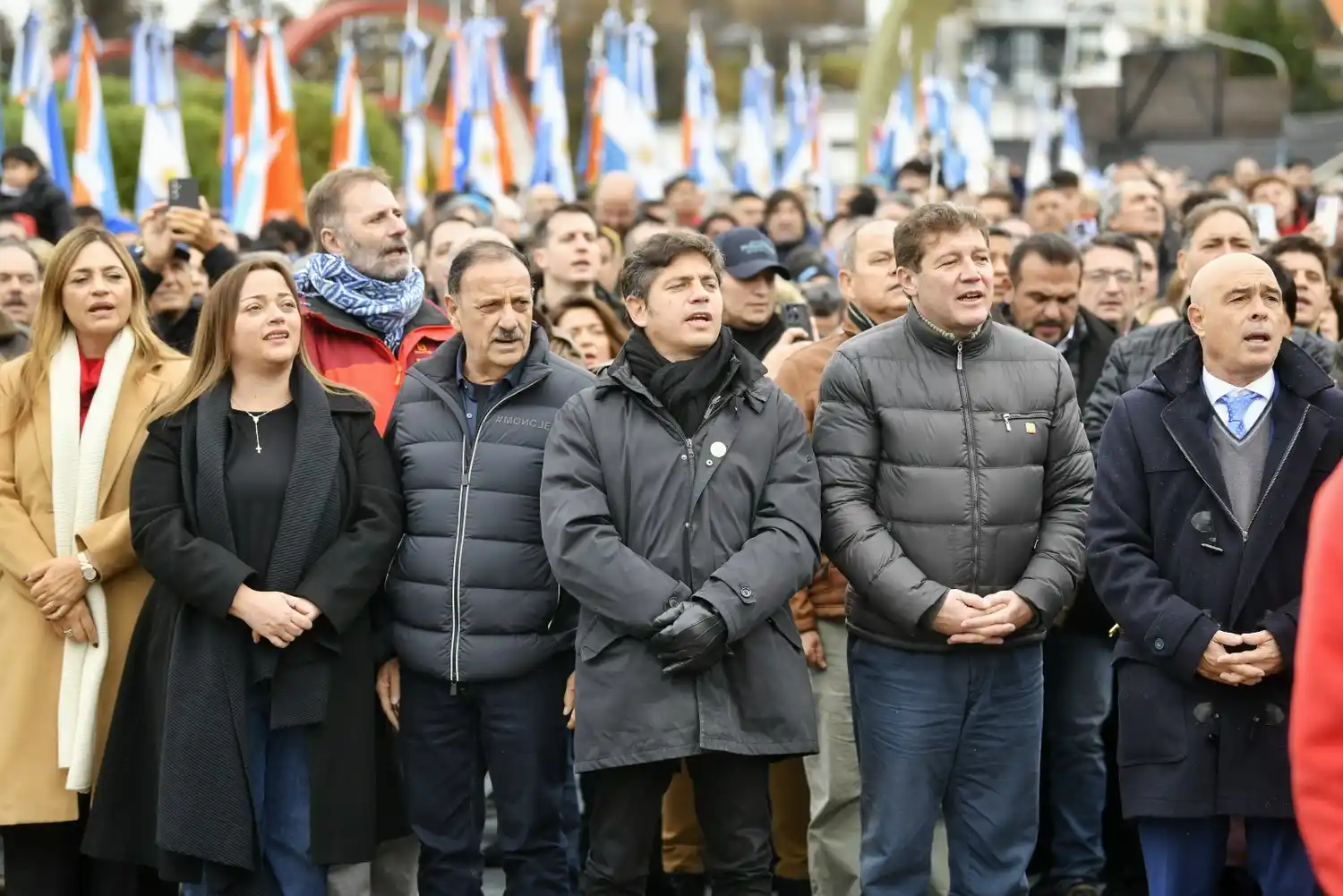 Axel Kicillof, participó del acto central por el Día del Veterano y de los Caídos en la Guerra de Malvinas.