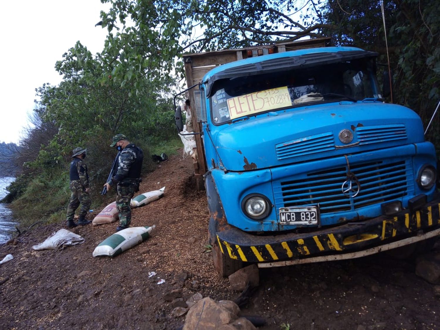 Prefectura secuestró más de 8.700 kilos de maíz ilegal