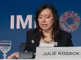 Julie Kozack, portavoz del FMI.