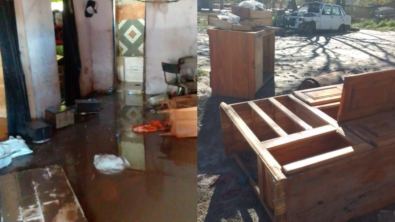 La inundación afectó toda la vivienda.