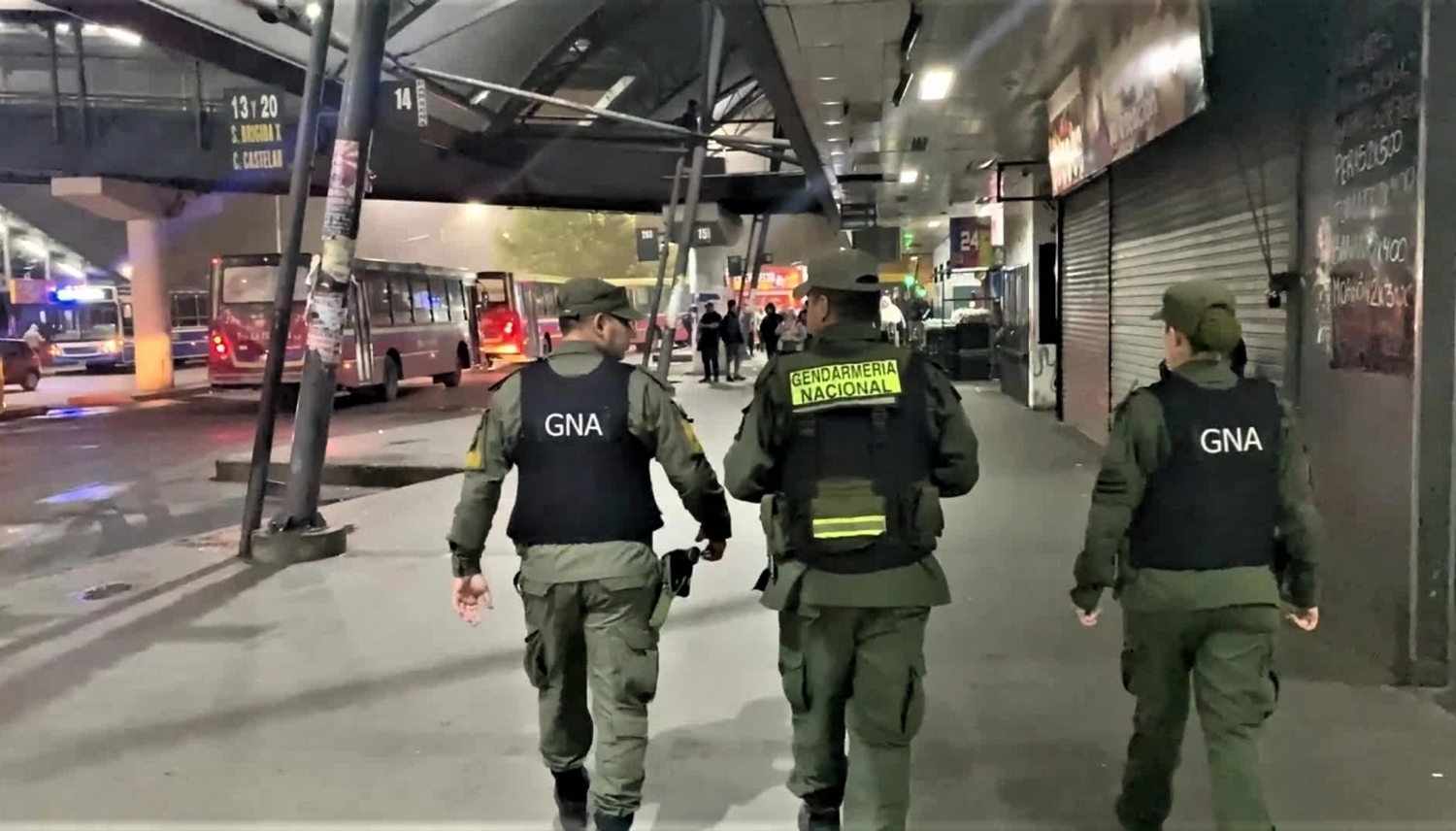 Despliegue de Gendarmería en 40 líneas de colectivos: cuáles fueron las localidades custodiadas