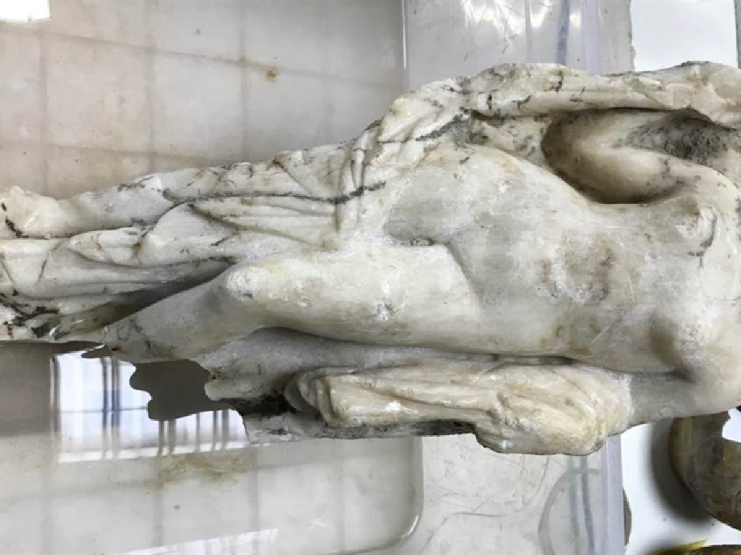 Construían un subte y encontraron una antigua estatua de Afrodita