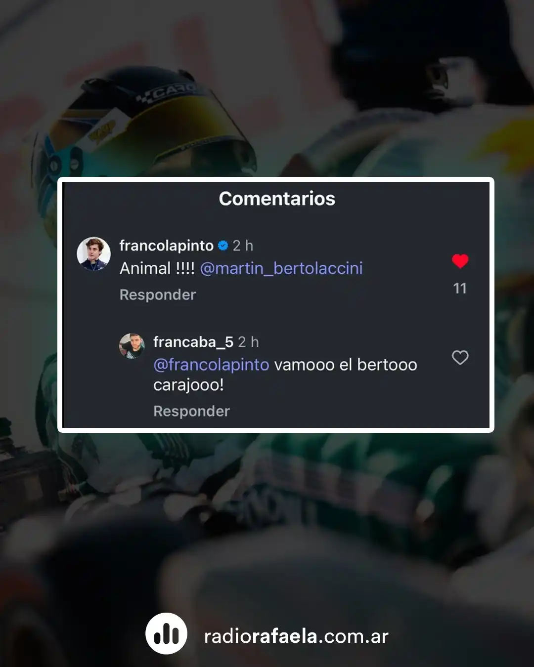 El tuit de Franco Colapinto tras la carrera del "Berto"