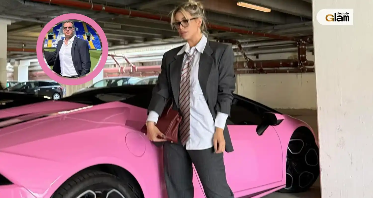 Wanda Nara llegó a la audiencia de divorcio en un Lamborghini descapotable rosado