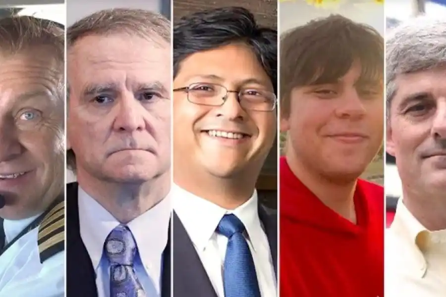 Quiénes eran los cinco tripulantes que murieron en la expedición al Titanic